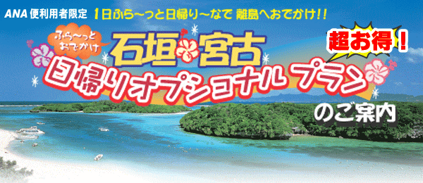飛行機で行く石垣・宮古　日帰りツアー