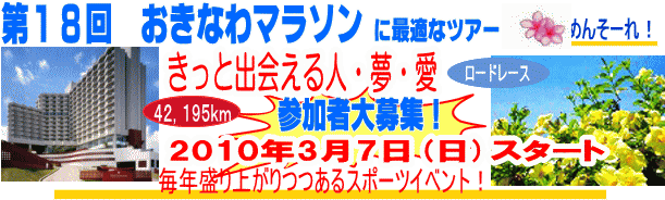 おきなわマラソン　に最適なツアー